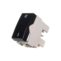 Módulo Sleek Ebony Interruptor Bipolar Simples 25A 16549 - Margirius
