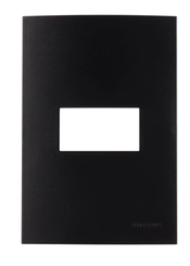 Placa Sleek Clean 2x4 1 Posto Horizontal Preto Fosco Ebony 14448 - Margirius