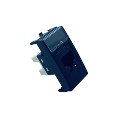 Módulo Sleek Clean Tomada Rede RJ45 Preto Fosco Ebony 16815 - Margirius