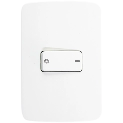 Conjunto B3 Interruptor Bipolar Simples 10A Branco 19463 - Margirius
