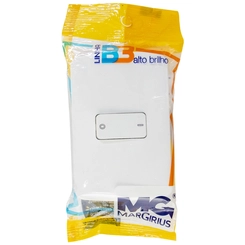 Conjunto B3 Interruptor Bipolar Simples 10A Branco 19463 - Margirius