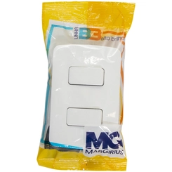 Conjunto B3 2 Interruptores Paralelos Separados 10A Branco 19444 - Margirius