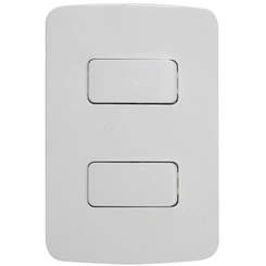 Conjunto B3 2 Interruptores Paralelos Separados 10A Branco 19444 - Margirius