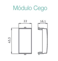 Módulo Sleek Cego com 2 Unidades Branco 16043 - Margirius