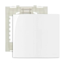 Placa Sleek 4x4 Cega com Suporte Branco 16022 - Margirius