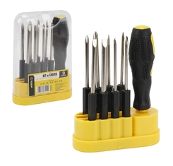 Conjunto Chave de Fenda e Philips c/ 9 pcs