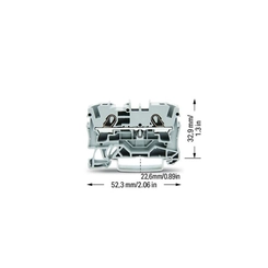 Conector SAK Mola 4,0mm Cinza 2004-1201 - Wago