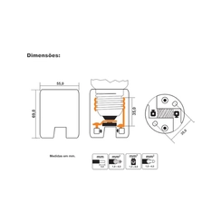 Soquete Porcelana E-27 Para Luminária Mt-2243