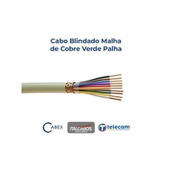Cabo Blindado Malha de Cobre 7 X 0,50mm 500V 70G Verde Palha