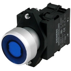 Botão 3SB6 Iluminado 24VCA/VCC 1NA Azul 3SB61330DB501BA0 - Siemens