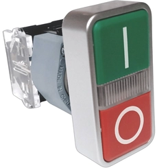 Botão 3SB7 Duplo Iluminado 220VCA 3SB7136-3CA24-1MK0 - Siemens