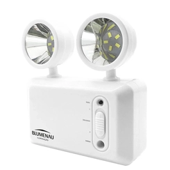 Luminária de Emergência LED 2 Faróis 600 Lúmens