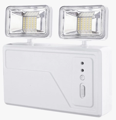 Luminária de Emergência LED 2 Faróis 2200 Lúmens