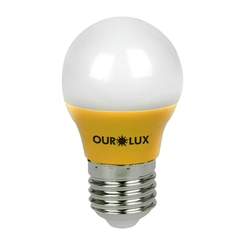 Lâmpada LED Bulbo 3W Amarela Bivolt Bolinha