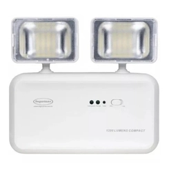 Luminária de Emergência LED 2 Faróis 1200 Lúmens