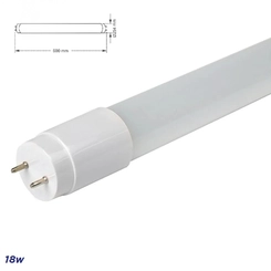 Lâmpada LED Tubular T8 2100 lm 18W 6500K Bivolt Policarbonato