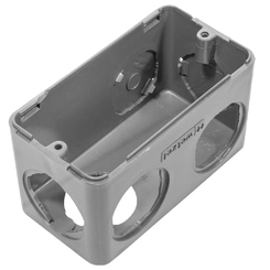 Condulete Pvc Cinza Múltiplo 1/2 - 3/4 Lpc6 - 10/15 Wetzel