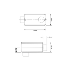 Condulete C/Rosca Tipo LB 1.1/4 C/Tampa C/Ved BSP 56103/084 - Tramontina
