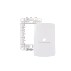 Placa B3 2x4 Saída de Fio com Suporte Branco 19460 - Margirius
