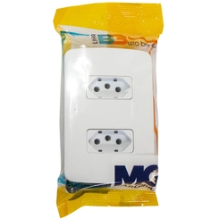 Conjunto B3 2 Tomadas 2P+T 20A Separadas Branco 19447 - Margirius