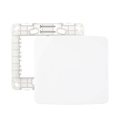 Placa B3 4x4 Cega com Suporte Branco 19433 - Margirius