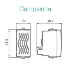 Módulo Sleek Campainha Cigarra 127V Branco 16040 - Margirius