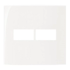 Placa Sleek 4x4 2 Postos Horizontais Branco 16033 - Margirius