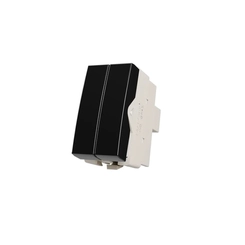 Módulo Sleek Clean Interruptor Duplo Simples Preto Fosco Ebony 21792 - Margirius