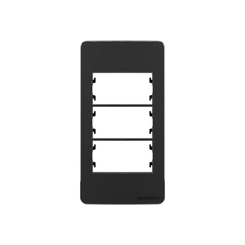 Placa Sleek Ebony para Condulete com Suporte 3 Postos 1 22423 - Margirius