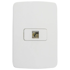 Conjunto B3 Tomada Telefone RJ11 4 Fios Branco 19479 - Margirius