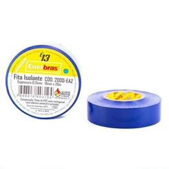 Fita Isolante Colorida 18mm x 20m Azul 2000-EAZ - Enerbras