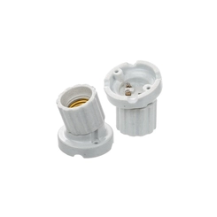 Soquete Porcelana E-27 Fixo Curvo