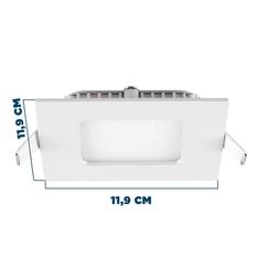 Painel LED Embutir Quadrado Branco 6W 3000K BFP Bivolt - Blumenau