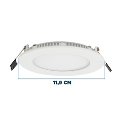 Painel LED Embutir Redondo 6W 3000K BFP Bivolt - Blumenau