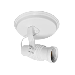 Spot Tubo Simples Branco Com Aleta Branca PVC