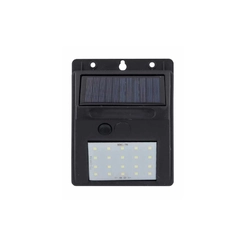 Luminária LED Arandela Solar ABS Preto 4W 3000K
