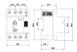 Dispositivo DR Tetrapolar 63A 30mA 6kA 05028.4063.41 - Soprano
