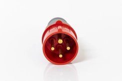 Plugue Industrial 3P+T 16A 380V 6h Vermelho IP44 05166.4076.44 - Soprano