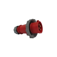 Plugue Industrial 3P+T+N 16A 380V 6h Vermelho IP67 05166.5076.67 - Soprano