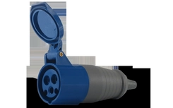 Acoplamento Industrial 3P+T 16A 220V 9h Azul IP44 05167.4059.44 - Soprano