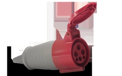 Acoplamento Industrial 3P+T+N 32A 380V 6h Vermelho IP44 05167.5256.44 - Soprano