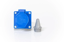 Tomada Industrial Sobrepor 2P+T 16A 220V 6h Azul IP44 05169.3006.44 - Soprano