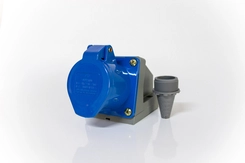 Tomada Industrial Sobrepor 3P+T 16A 220V 9h Azul IP44 05169.4009.44 - Soprano