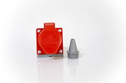 Tomada Industrial Sobrepor 3P+T 16A 380V 6h Vermelho IP44 05169.4006.44 - Soprano