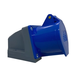 Tomada Industrial Sobrepor 3P+T 32A 220V 9h Azul IP44 05169.4209.44 - Soprano
