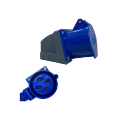 Tomada Industrial Sobrepor 3P+T 32A 220V 9h Azul IP44 05169.4209.44 - Soprano
