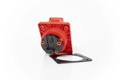 Tomada Industrial Embutir 3P+T 32A 380V 6h Vermelho IP44 05168.4246.44 - Soprano