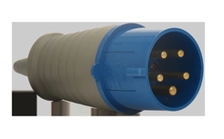 Plugue Industrial 3P+T+N 32A 220V 9h Azul IP44 05166.5279.44 - Soprano