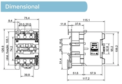 Contator 80A 1NA+1NF CS(T)-080-11 220V 05164.3080.32 - Soprano