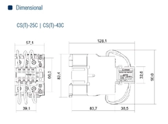 Contator para Capacitor 25A 1NA CS(T)25C 220V 6,7kVAr 05156.0005.01 - Soprano